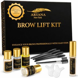 ARYANA NEW YORK Kit de laminación de cejas  En casa DIY Perm para tus cejas  Levantamiento profesional instantáneo para cejas más completas  Brocha...