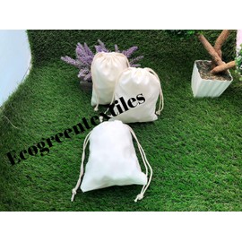 (12x20 inches) Cotton Bags, Reusable Produce Muslin Bags – Premium Quality Recyclable Fabric, Multipurpose Drawstring Storage Pouch for Everyday Use (Pack Of 25)