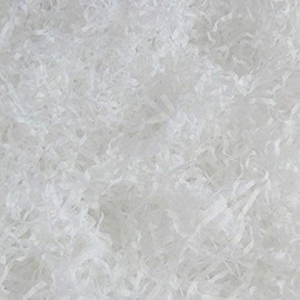 WHITE EXTRA SOFT SHREDDED TISSUE PAPER FOR GIFT BOXES HAMPERS AND PACKAGING (300G)