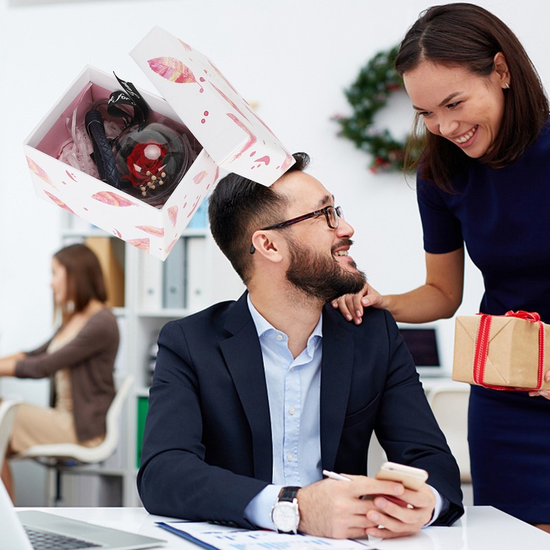 Preserved Flower Keychain Creativity Hanging Round Ball Pedant Gift Craft