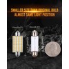 LUYED 569 578 LED Dome Light Bulbs Warm White Non-Polarity