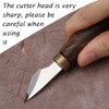 DIUDUS Leather Cutting Knife, Bevel Head Leather Skiving Knife with