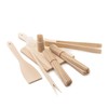 tuuli Kitchen Wooden BBQ Grill Tool Utensils Set (Chopping Board,