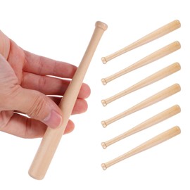 Grevosea 6 Pcs Small Baseball Bat, 6 Inch Mini Baseball Bat Unfinished Wooden Baseball Bat for Painting DIY Craft Projects Ball Sports Party Favors