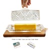 Set of Two 8" Glass Butter Dish with Lid Glass