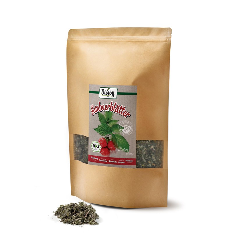 Biojoy Organic Raspberry Leaf Tea (500g), Raspberry Leaves Cut, Raspberry