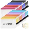 Pack of 40 A6 Document Wallets, Waterproof Document Bag, Zip