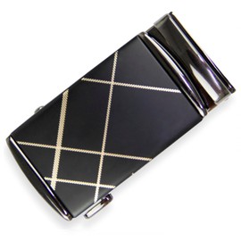 Glamexx24 Men's Belt, Suit Business Clothing Belt, Wide 35 mm Automatic Buckle Ratchet Leather Belt, Various Colours and Lengths for Men, Buckle Model 38 + Grey Belt