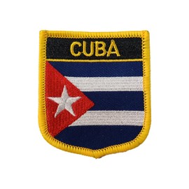Tasmiraff 2Pcs Cuba Flag Patch Embroidered Applique Patch for Backpacks Shoes Hat Iron On Sew On 1Pcs Rectangle and 1Pcs Shield