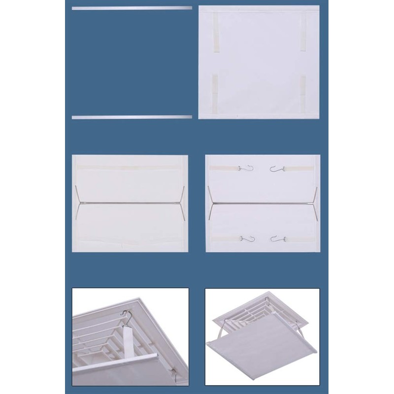 Liveinu Canvas Air Deflector Adjustable Reusable Heat and Air Deflector