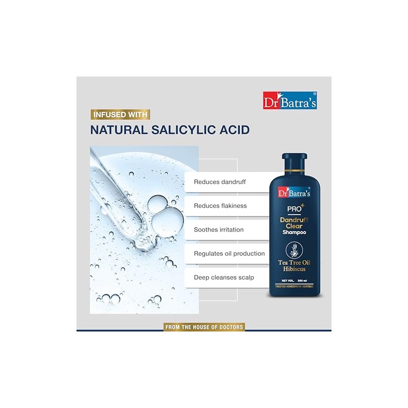 Champú anticaspa PRO Dandruff Clear, sin parabenos y sulfatos, el