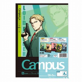 Showa Notes, Spy Family Notebook, Campus Notebook, Pack of 5, A-Rule, 119469001