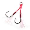 Orurudo Fishing Gear Double Assist Hooks 10-pack with Feather (Tinsel