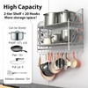 VyGrow 28 Inch Pot Rack Wall Mounted, 2 Tier Pots