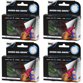 Lee Tippi Micro Gel Fingertip Grips Size 7 Medium (S61070), Sold as 4 Pack, 40 Count Total