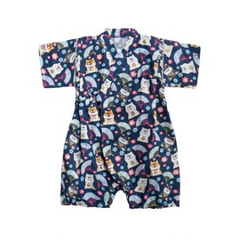Baby koi Baby Clothes, Newborn Baby Kimono Yukata Romper Short Sleeve Summer Clothes Coveralls Boys Girls Age Photo Baby Preparation, Dog Fan Navy