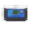 Solar Panel Controller LCD Display Battery Charge Control Dual USB