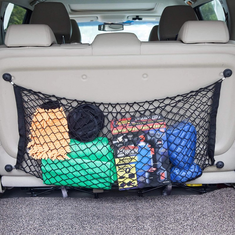 SHENKENUO Rear Trunk Envelope Style Cargo Net for CHEVY SILVERADO