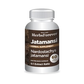 Herbsforever Jatamansi Capsules – Nardostachys Jatamansi – Stress Relief Supplement – Good for Hair Health and Uterine Health – 60 Vege Capsules – 800 Mg Each