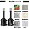 Mgtgbao 3pcs 1/2"(12mm) Dry Diamond Core Drill Bits, Vacuum Brazed
