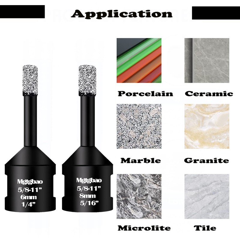 Mgtgbao 3pcs 1/2"(12mm) Dry Diamond Core Drill Bits, Vacuum Brazed