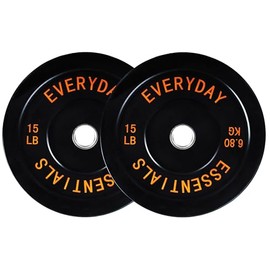 2-Inch Olympic Bumper Plates, 2X 15LB Weight Plates, Perfect for Weightlifting and Strength Training, Multiple Weights Available