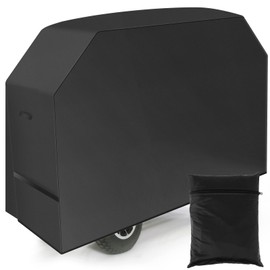 BBQ Grill Cover Outdoor Waterproof Barbecue Grill Cover Dustproof Rip-Proof Anti-UV Grill Protective Covers 210D Oxford Cloth Gas Grill Cover for Outdoor Grill Oven Scooter Wheelchair(145x61x117cm)