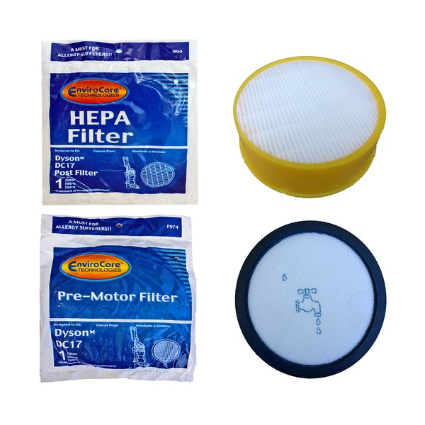 EnviroCare Premium Replacement Pre Motor and HEPA Vacuum Cleaner Filters