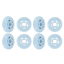 M METERXITY 8 Pack PU Skate Wheels - Inline Skate Wheels Fitting for Single Row, Apply to Roller Skating/Outdoor Sports (24 x 70mm, Blue)