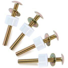 4 Sets Toilet Seat Screws Replacement Kit, Universal Toilet Seat Bolts, Sturdy Toilet Screws for Seat, Toilet Lid Screws Easy to Install, Toilet Screws with Nylon Nuts and Metal Washers