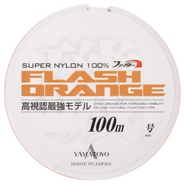 YAMATOYO Fighter Nylon Line, Flash Orange, 328.4 ft (100 m), No. 2, Flash Orange