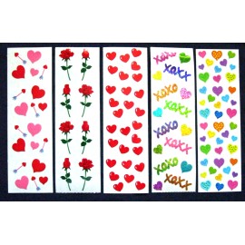 Mrs. Grossman’s Mrs Grossman- Five 2x6 inch Vintage Sheets 'Valentines Day' Stickers
