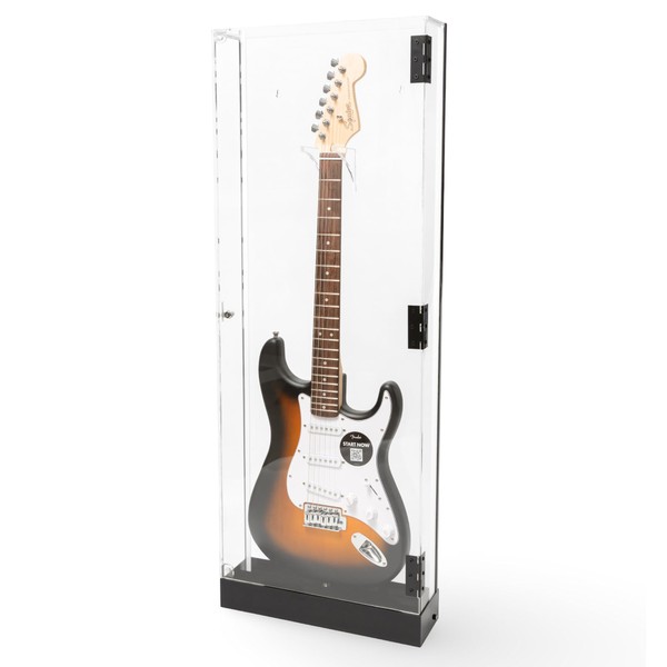 DECOMIL 42” Lockable Guitar Display Case with LED Lights –