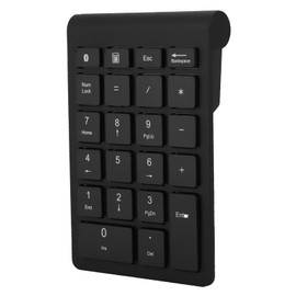 BT304 Wireless Numeric Keypad Ergonomic Ultra Thin Compatible with Bluetooth 5.0 for Android, Windows, Mac OS - 22 Keys (Black)