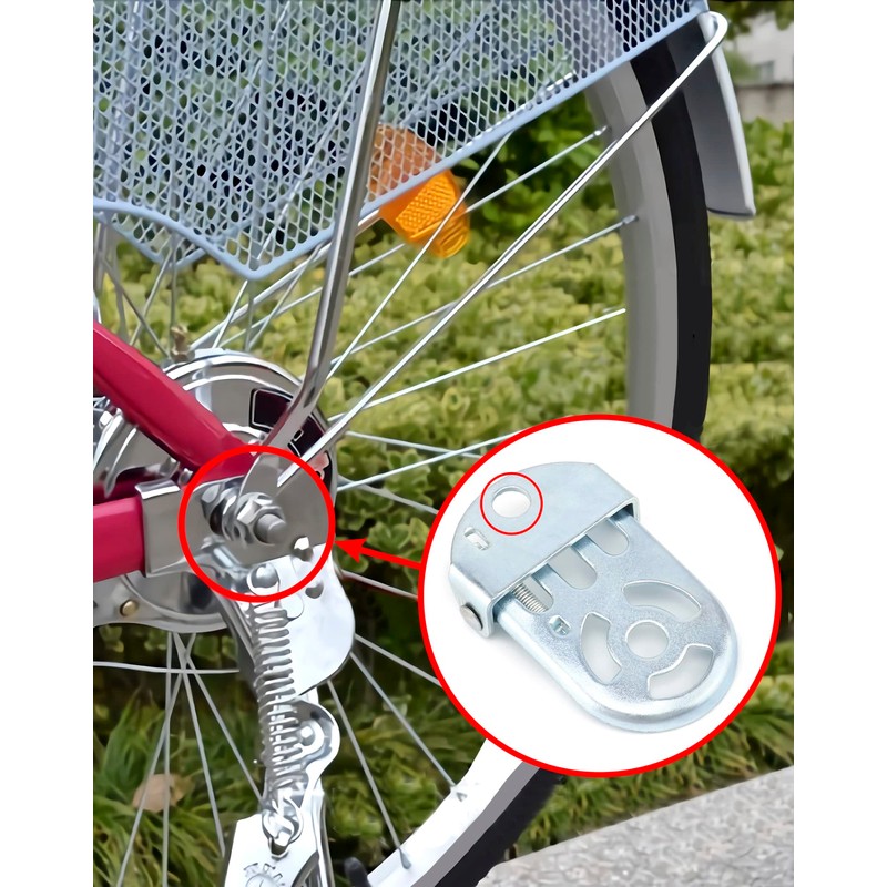 QWORK 1 Pair Bicycle Rear Pedals Foldable Universal Footrest Pedals