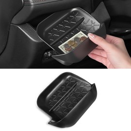 CARFIB Driver's Drawer Storage Box Fit for Toyota RAV4 Accessories 2025 2024 2023 2022 2021 2020 2019 Driver Side Mat Glove Box Organizer Tray with Pull Handle