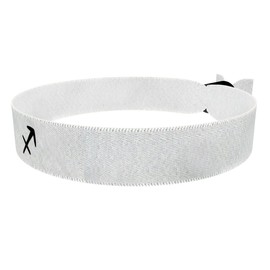 Schütze Sternzeichen Symbol weiß Stoffarmband - Satinarmband Schütze - Wasserfest & langlebig - Geschenkidee für Astrologie-Liebhaber - Modisches Sternzeichen Schmuck - Handgemachtes Armband