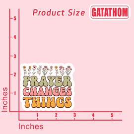 (3PCS) Prayer Changes Things Retro Sticker Christian Faith Religious Stickers Decals for Laptops,Tumblers,Scrapbooks,Water Bottle, Inspirational Waterproof Vinyl Decal for Prayer 3" x 2.6 "