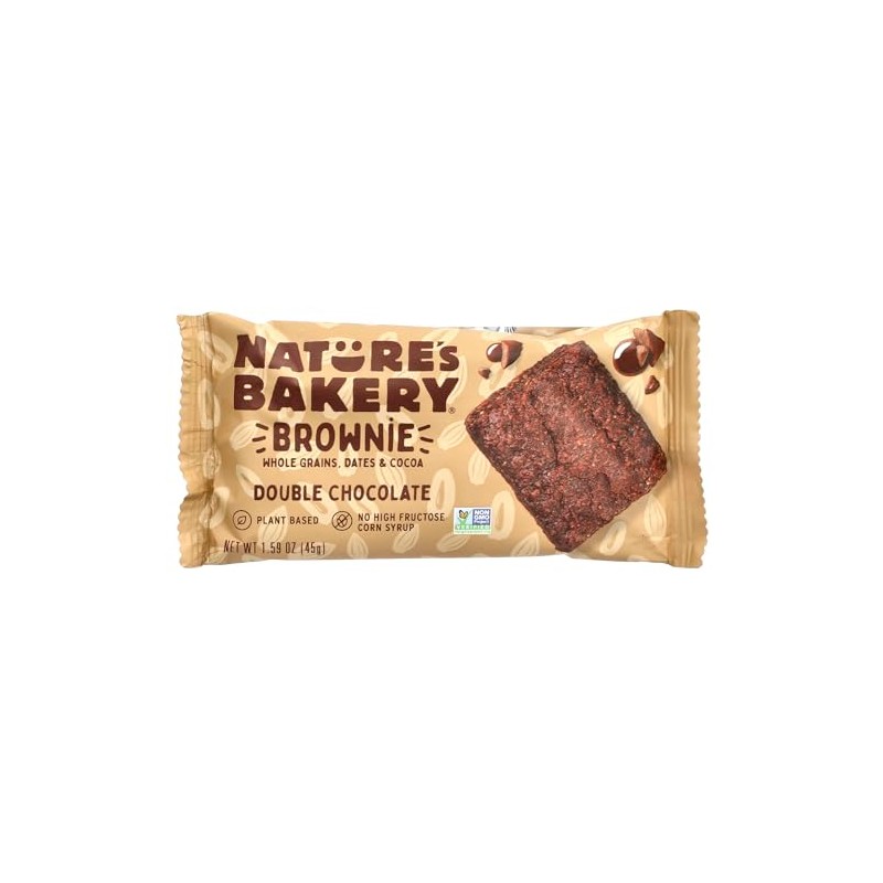 Nature’s Bakery Double Chocolate Brownie Bars, Whole Grains, Dates, and