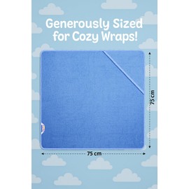 2-Pack Baby Hooded Bath Towels - 100% Extra Soft Ring-Spun Cotton - Ultra-Absorbent & Quick-Drying - Large 75x75cm - Gentle on Delicate Skin - OEKO-TEX Certified – Ideal Baby Gift