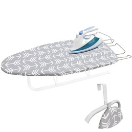 Rblofo Tabletop Ironing Board with Folding Legs, Portable Small Ironing Board with Extra Thick Heavy Duty Cotton Padding Cover, Space Saving Mini Iron Board for Dorms, Laundry and Craft Room