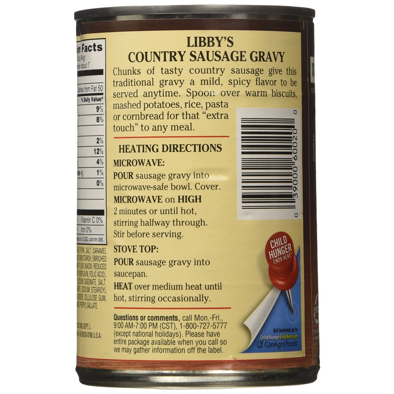 Libbys Country Sausage Gravy, 15 Ounce (Pack of 3)