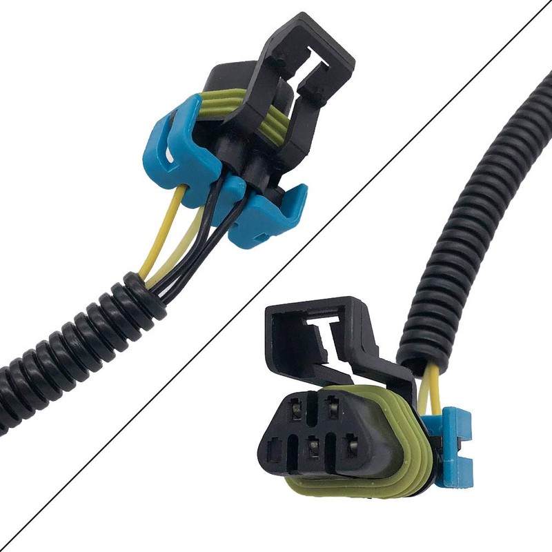 EPSIRMP 2pcs Black Oxygen O2 Sensor Header Extension Harness 24