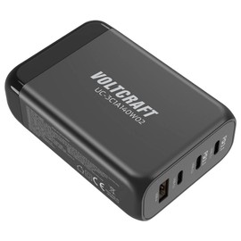 Voltcraft UC-3C1A140W02 USB Charger 140 W USB-C®, USB-A Number of Outputs: 4 x GaN, USB Power Delivery (USB-PD), Fast