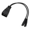 Dual IEC320 C7 to C20 Cord Universal Y Power Splitter