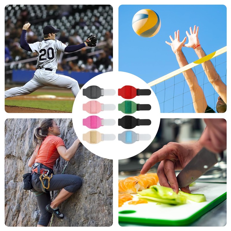 8pcs Finger Splints, Adjustable Trigger Finger Splints Reusable Finger Brace