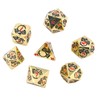 DollaTek Dragon Pattern DND Metal Dice Set for Dungeon and