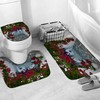 DDS-DUDES 4Pcs Alley Flowers Shower Curtain Sets, Garden Alley，Stone Alley，Street