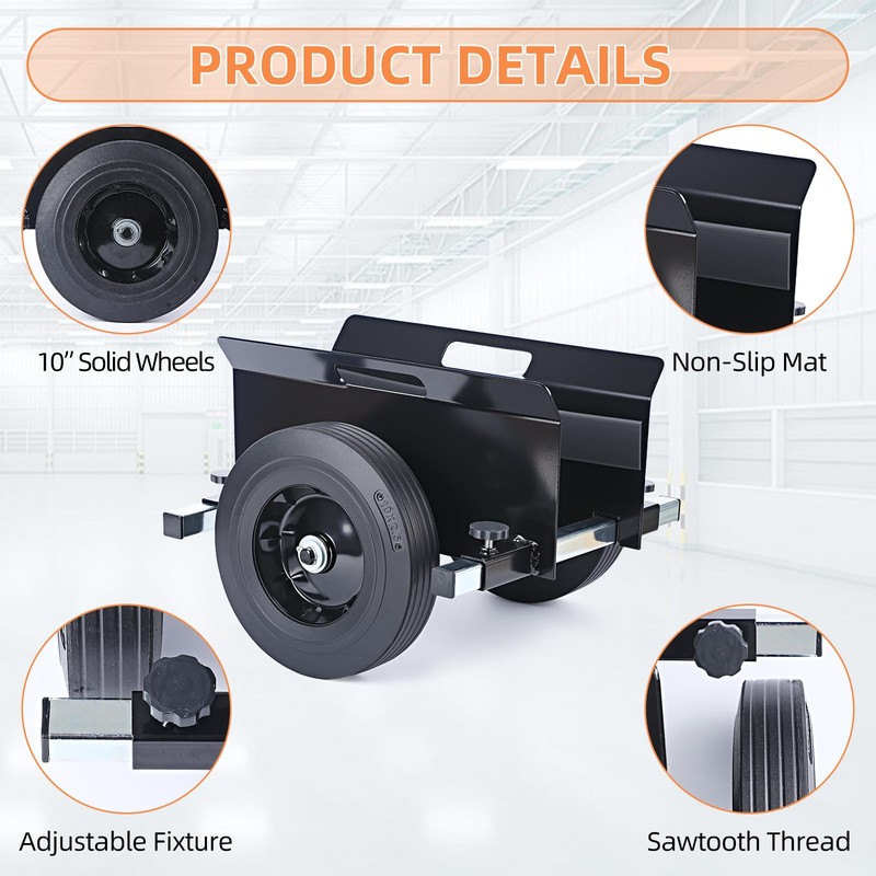 Heavy Duty Panel Dolly 1100LBS Capacity Door Cart with 10"