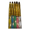 5 Pincel Profesional Gel De Construccion Polygel Acrigel